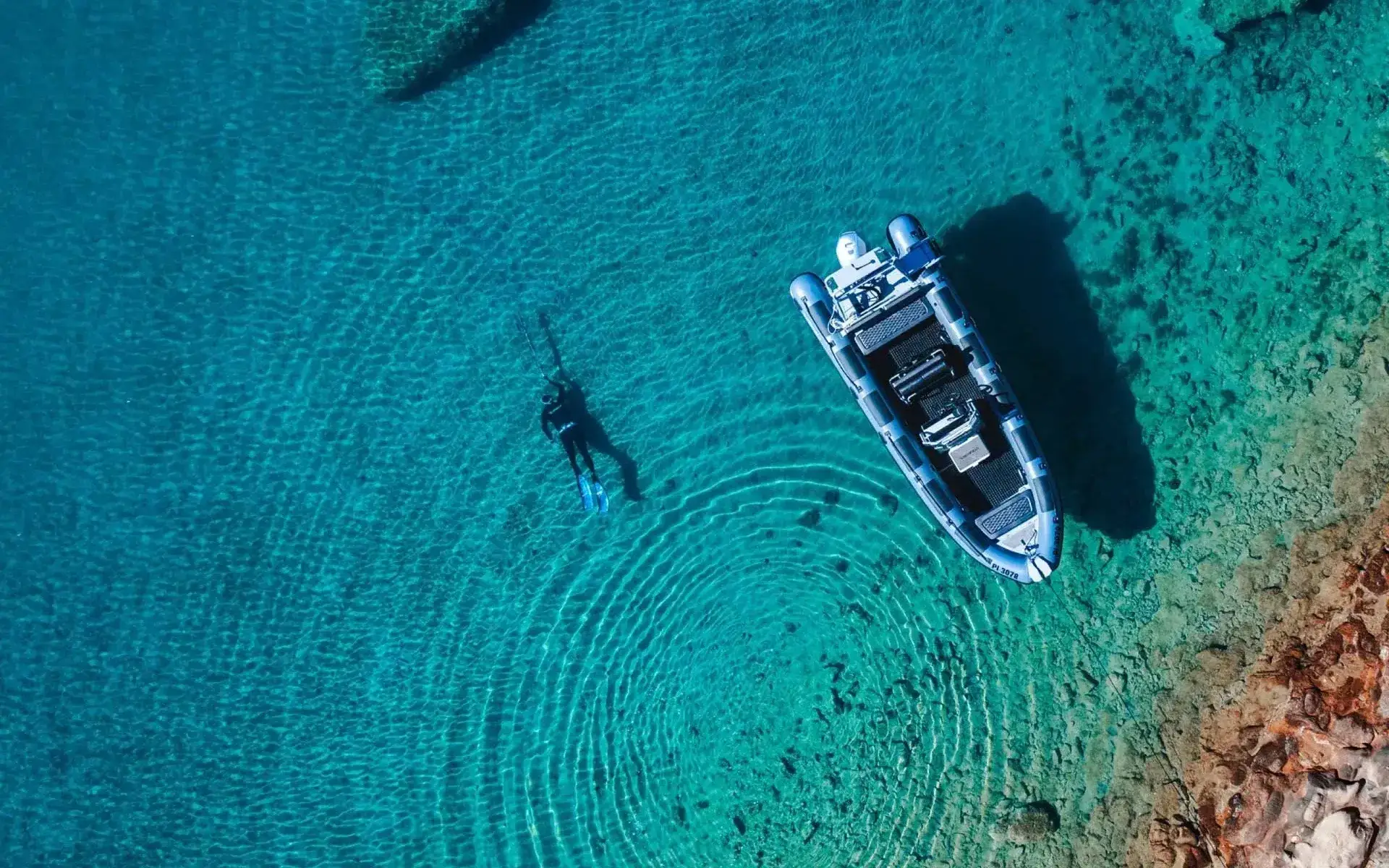 Highfield RIB cruising on the Adriatic